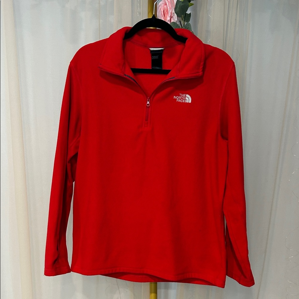 The North Face Red Quarter Zip Fleece Pullover Men’s